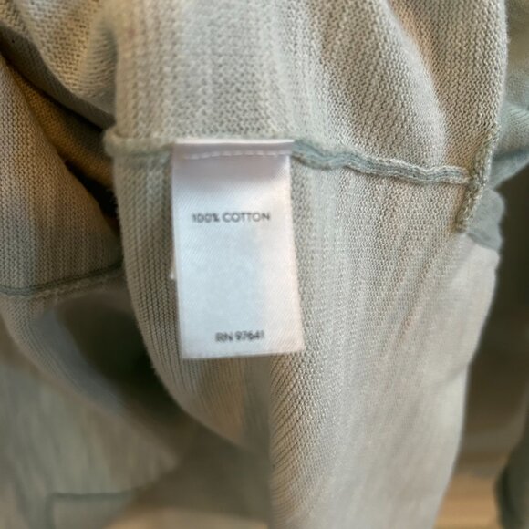 J Jill Pure Jill Cotton Front Pocket Long Sleeve Tunic Drawstring Tie Green SZXL - Picture 7 of 7